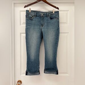 Levi Strauss Signature Women's Cropped Denim Jeans size 12